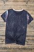 Western Buffalo Aztec Graphic Bleached Print Short Sleeve Tee