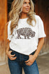 Western Buffalo Graphic Print Short Sleeve Crew Neck Tee