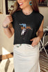 Western Bull Rider Graphic Sleeveless Knit Sweater Vest