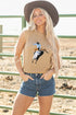 Western Bull Rider Graphic Sleeveless Knit Sweater Vest
