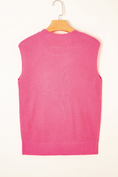 Western Bull Rider Graphic Sleeveless Knit Sweater Vest