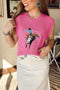 Western Bull Rider Graphic Sleeveless Knit Sweater Vest