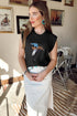 Western Bull Rider Graphic Sleeveless Knit Sweater Vest