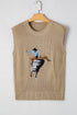 Western Bull Rider Graphic Sleeveless Knit Sweater Vest