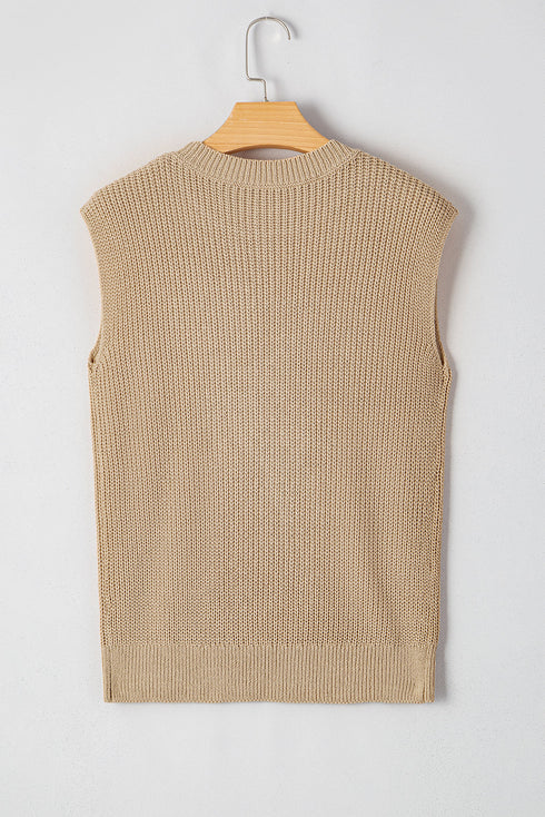 Western Bull Rider Graphic Sleeveless Knit Sweater Vest