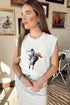 Western Bull Rider Graphic Sleeveless Knit Sweater Vest