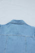 Western Button Down Puff Sleeve Patchwork Denim Mini Dress