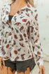 Western Cacti And Boot Print Button Up Shirt