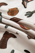 Western Cacti And Boot Print Button Up Shirt
