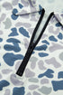 Western Camo Print Zip Up Tee And Short Loungewear Set