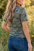 Western Camouflage Letter Print Patriotic Graphic Tee