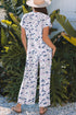 Western Camouflage Print Corded Loose Tee Pant Set