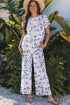 Western Camouflage Print Corded Loose Tee Pant Set