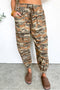 Western Camouflage Print Drawstring Elastic Waist Jogger Pants