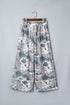 Western Camouflage Print Lace Up Raw Edge Pocketed Pants