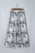 Western Camouflage Print Lace Up Raw Edge Pocketed Pants