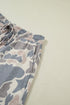 Western Camouflage Print Loose Tee Drawstring Short Set
