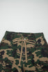 Western Camouflage Print Patch Pocket Wide Leg Barrel Jeans