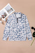 Western Camouflage Print Quarter Zip Kangaroo Pocket Pullover Sweatshirt