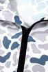 Western Camouflage Print Quarter Zip Kangaroo Pocket Pullover Sweatshirt