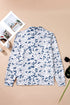 Western Camouflage Print Quarter Zip Kangaroo Pocket Pullover Sweatshirt