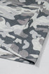 Western Camouflage Print Raw Edge V Neck Tee