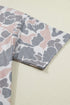 Western Camouflage Print Short Sleeve Wide Leg Pant Set