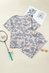 Western Camouflage Print Short Sleeve Wide Leg Pant Set