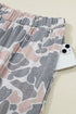 Western Camouflage Print Short Sleeve Wide Leg Pant Set