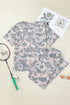 Western Camouflage Print Short Sleeve Wide Leg Pant Set