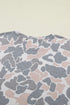 Western Camouflage Print Short Sleeve Wide Leg Pant Set