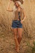 Western Contrast Trim Tie Front Textured Sherpa Vest