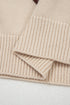 Western Corded Horseshoe Ribbed Mock Neck Short Sleeve Sweater