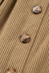Western Corduroy Button Front Faux Pocket Mini Skirt