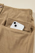 Western Corduroy Button Front Faux Pocket Mini Skirt