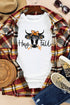 Western Cow Head Graphic Print Crew Neck Tee