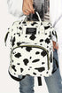 Western Cow Print Canvas Multi Pocket Backpack