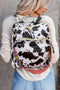 Western Cow Print Faux Leather Dome Backpack