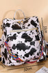 Western Cow Print Faux Leather Dome Backpack