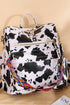Western Cow Print Faux Leather Dome Backpack