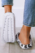 Western Cow Print Open Toe Slide Slippers
