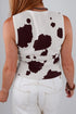 Western Cow Spot Button Down Sweater Vest