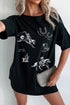 Western Cowboy Print Oversized Casual Tunic Graphic Tee