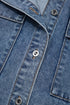 Western Denim Button Flap Pocket Cuffed Short Sleeve Shirt