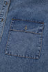Western Denim Button Flap Pocket Cuffed Short Sleeve Shirt