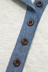 Western Denim Patchwork Blocked Polo T Shirt Dresses