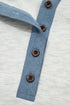 Western Denim Patchwork Cuffed Sleeve Polo Tee
