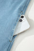 Western Denim Ruffle Sleeve Button Down Mini Dress