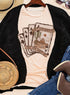 Western Desert Aces Graphic Print Short Sleeve Tee