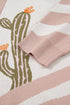 Western Desert Cactus Print Patchwork Button Cardigan Sweater